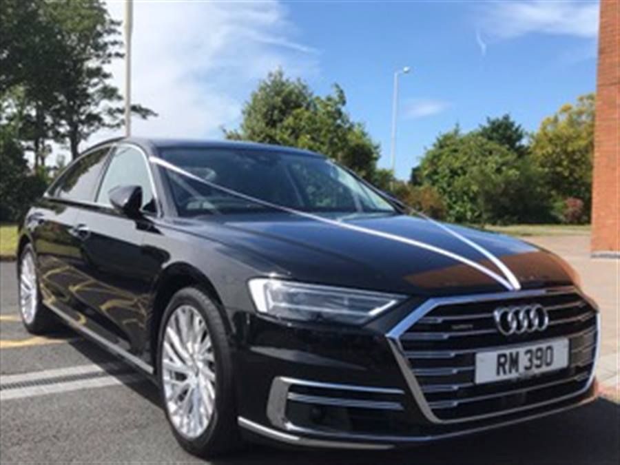 Methos Black Audi A8 2018 Saloon wedding car 10738