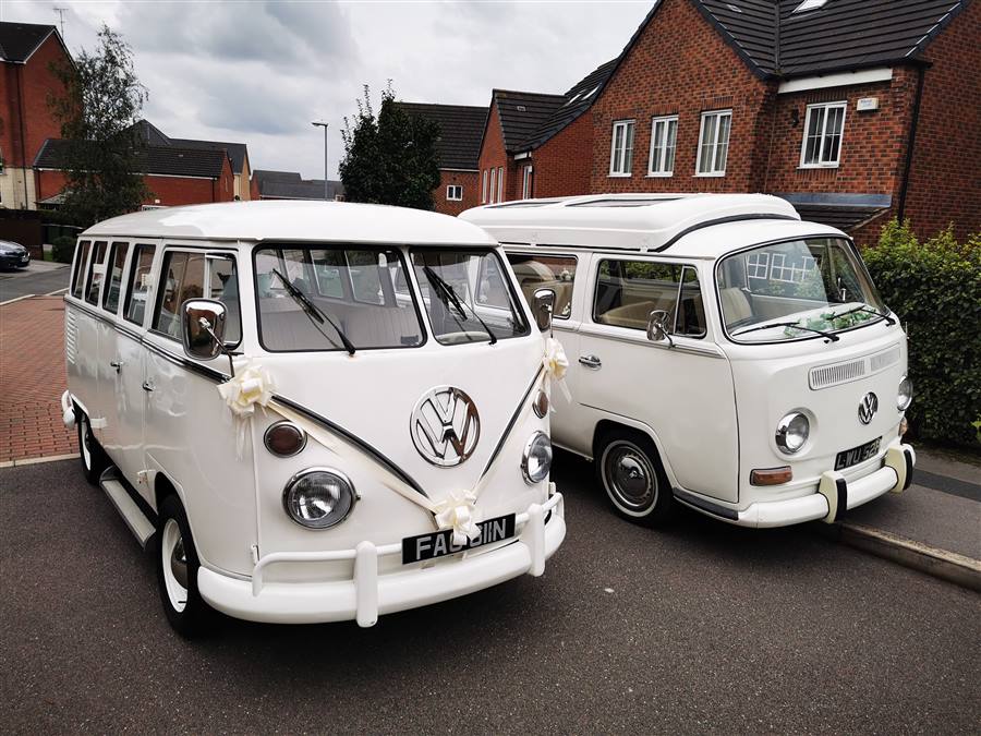 Two White VW Campervans Double campervan deal