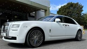 Rolls Royce Ghost EWB Wedding car. Click for more information.