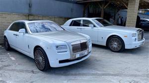 Rolls Royce Pair Phantom & Ghost Wedding car. Click for more information.