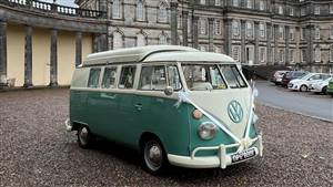 VW Campervan Splitscreen Wedding car. Click for more information.