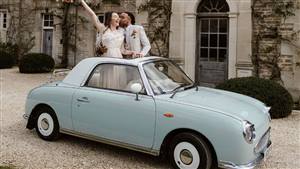 Nissan Figaro 1991 Wedding car. Click for more information.