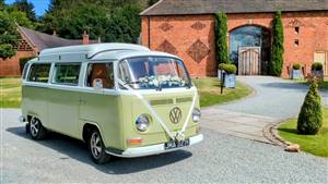 VW Campervan Bay Window Wedding car. Click for more information.