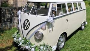 Volkswagen Splitscreen Wedding car. Click for more information.