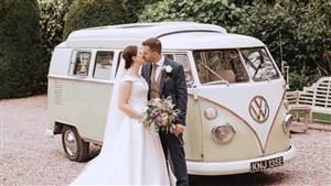 Volkswagen T2 Campervan (Jessie) Wedding car. Click for more information.