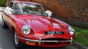 Jaguar E-Type Wedding car. Click for more information.