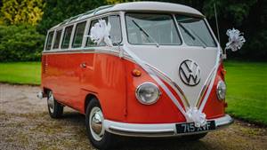 Volkswagen T2 Samba Deluxe (Monty) Wedding car. Click for more information.